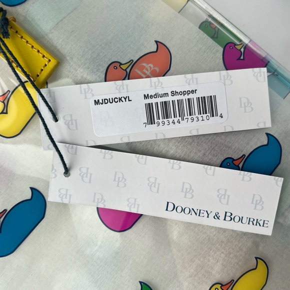 NWT Dooney and Bourke Sport Duck Monogram Medium Shopper Bag - Clear - Picture 7 of 7